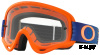 Очки для мотокросса детские OAKLEY O-Frame XS Treadburn синие-оранжевые / прозрачная OO7030-13)
