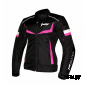 Текстильная женская куртка ASTRA (MOTEQ, M01505) (Черный/Розовый)