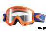 Очки для мотокросса детские OAKLEY O-Frame XS Shockwave оранжевые-синие / прозрачная (OO7030-06)