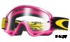 Очки для мотокросса детские OAKLEY O-Frame XS High Voltage розовые / прозрачная (OO7030-02)