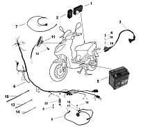 Электрооборудование СКУТЕРА STELS TACTIC 100