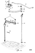 Рычаг переключения передач, румпель 4-Х ТАКТНОГО ПЛМ MERCURY 40 Серийный номер от 1C049739 и выше