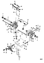Зажимные кронштейны 4-Х ТАКТНОГО ПЛМ MERCURY 25 Серийный номер от 0R106999 и выше