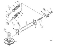 Впускные / выпускные клапаны 4-Х ТАКТНОГО ПЛМ MERCURY 5 Серийный номер от 0R067090 и выше