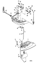 Коробка передач 2-х тактного ПЛМ MERCURY 9.9 M TMC Серийный номер от 0N059858 и выше