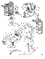 Электрические компоненты(USA-1B226999/Bel-0P400999 и ниже) 4-Х ТАКТНОГО ПЛМ MERCURY 50 Серийный номер от 0P153500 до 0P400999