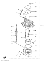 Карбюратор 4-Х ТАКТНОГО ПЛМ YAMABISI F9.9BMS