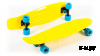 Скейтборд KROSTEK 27 пластик PC27 #1 желтый