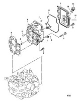 Головка цилиндра 4-Х ТАКТНОГО ПЛМ MERCURY F15 Серийный номер от 0P075166  до 0P400999