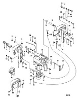 Зажимные Кронштейны, Power Tilt 4-Х ТАКТНОГО ПЛМ MERCURY 20 Серийный номер от 0R235168 и выше