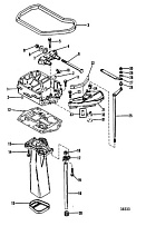 Выхлопная труба 2-Х ТАКТНОГО ПЛМ MERCURY 75 Серийный номер от 0A996142 до 0B240450