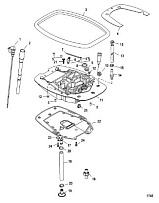 Переходная пластина 4-Х ТАКТНОГО ПЛМ MERCURY 50 Серийный номер от 0P153500 до 0P400999