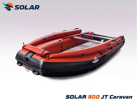 Лодка надувная моторная solar-500 caravan jet tunnel (expedition)