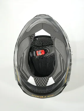 Шлем интеграл HETOSHI FF938 double visor Цв.Черно-серо-золотой Матовый р.XL