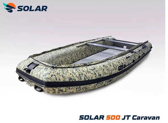 Лодка надувная моторная solar-500 caravan jet tunnel